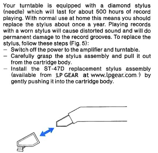 Stylus for Fisher MT-728 MT 728 MT728 turntable