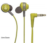 Audio-Technica ATH-COR150 Core Bass Immersive In-Ear Headphones in lime green