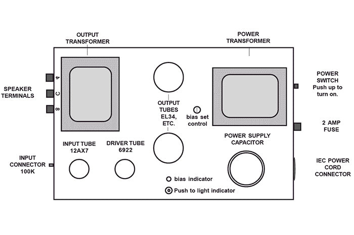 Quicksilver Mid Mono Amplifier (One Pair) diagram