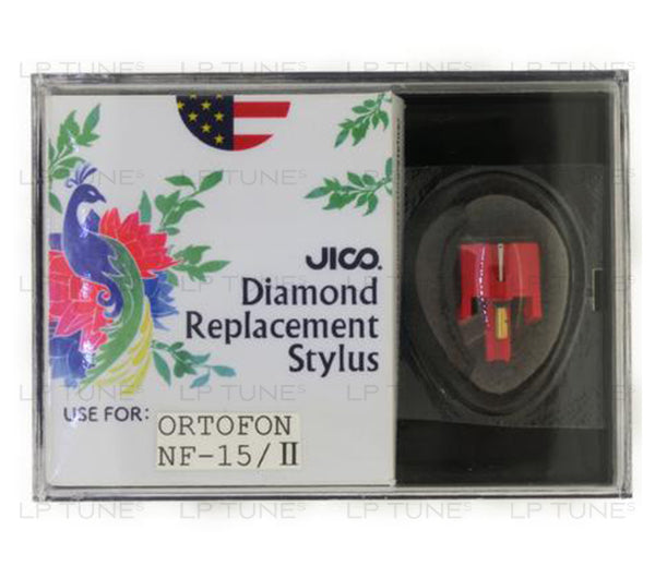 JICO replacement Ortofon NF15 Type 2 stylus in packaging