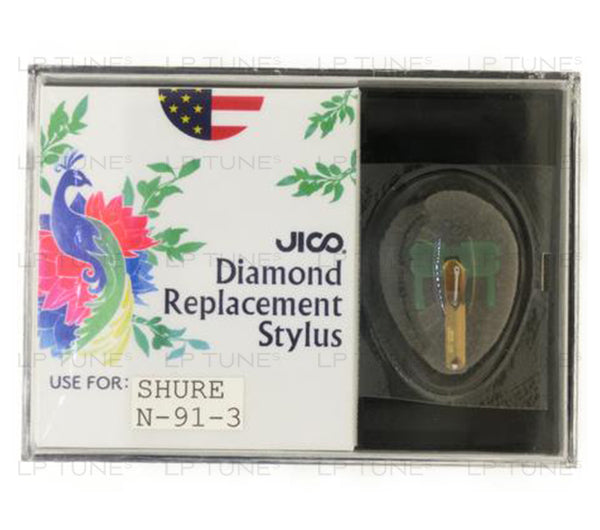 JICO 78 RPM replacement for Shure N-91-3 stylus in packaging