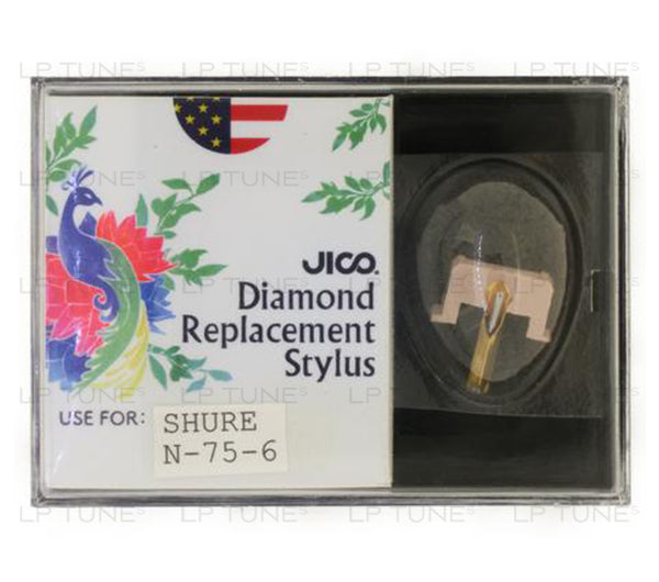 JICO replacement Shure N-75-6 stylus in packaging