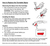 Stylus for Classic CSL9 AM/FM Radio Cassette CD Player w/ Turntable