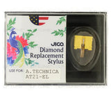 JICO replacement Audio-Technica AT21-EL stylus in packaging