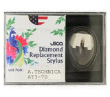 JICO replacement Audio-Technica AT3-7D stylus in packaging