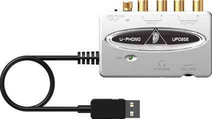 Behringer U-Phono UFO202 USB Audio Interface with phono preamp
