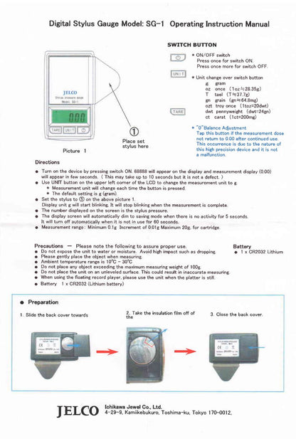 Jelco Digital Stylus Pressure Gauge SG-1