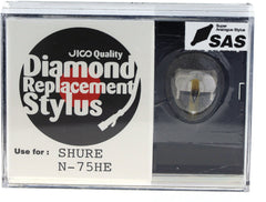 N75HE JICO SAS replacement for Shure N75ED Type 2 stylus