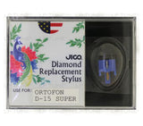 JICO replacement Ortofon D-15 Super stylus in packaging