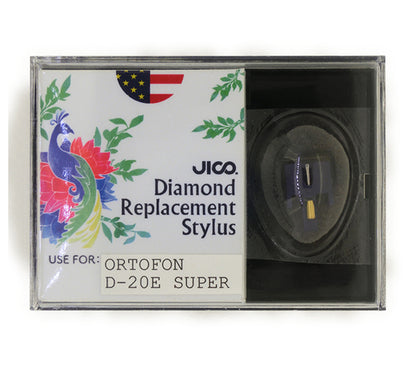 JICO replacement Ortofon D20E Super Stylus in packaging