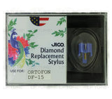 JICO replacement Ortofon DF-15 stylus in packaging