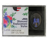 JICO replacement Ortofon DF-15/65D stylus in packaging