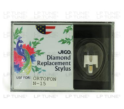 JICO Replacement Ortofon N-15 stylus in packaging
