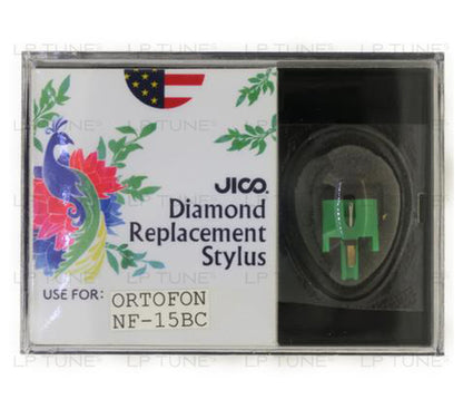JICO replacement Ortofon NF-15BC stylus in packaging