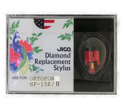 JICO replacement Ortofon NF15E Type 2 stylus in packaging