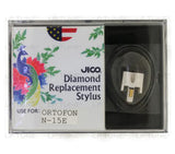 JICO replacement Ortofon NF-15E stylus in packaging
