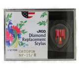 JICO replacement Ortofon NF15 Type 2 stylus in packaging
