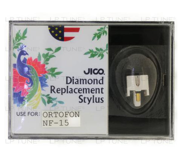 JICO replacement Ortofon NF-15 stylus in packaging