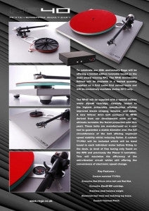 Rega RP40 Limited Anniversary Edition packaging