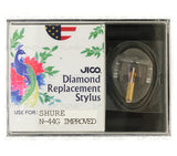 JICO replacement Shure N-44G IMPROVED stylus in packaging