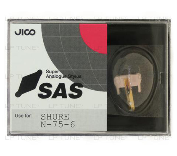 JICO SAS replacement Shure N-75-6 stylus in packaging