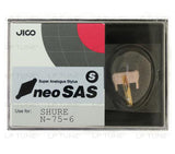 JICO neoSAS/S replacement Shure N-75-6 stylus in packaging