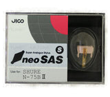 JICO neoSAS/S replacement Shure N-75B/II stylus in packaging