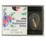 JICO replacement stylus for Shure ME75ED cartridge in packaging