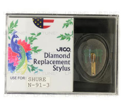 JICO 78 RPM replacement for Shure N-91-3 stylus in packaging
