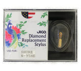 JICO replacement Shure N-95HE stylus in packaging