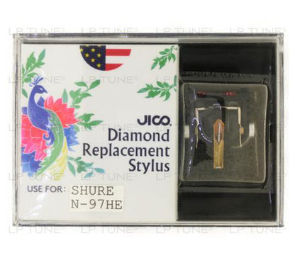 JICO replacement Shure N-97HE stylus in packaging