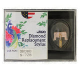 JICO replacement Shure N-72B stylus in packaging