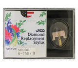JICO replacement Shure N75B Type 2 stylus in packaging